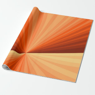 Moderne Abstracte Oranje Rode Vanille Grafische Fr Cadeaupapier