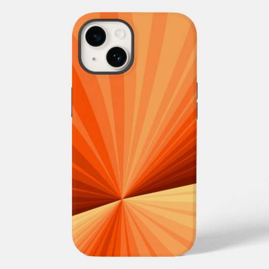 Moderne Abstracte Oranje Rode Vanille Grafische Fr Case-Mate iPhone Case (Achterkant)