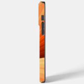Moderne Abstracte Oranje Rode Vanille Grafische Fr Case-Mate iPhone Case (Achterkant / Links)