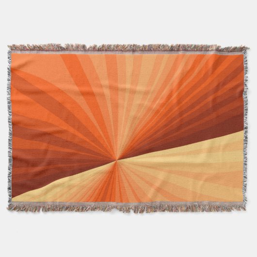 Moderne Abstracte Oranje Rode Vanille Grafische Fr Deken (Voorkant)