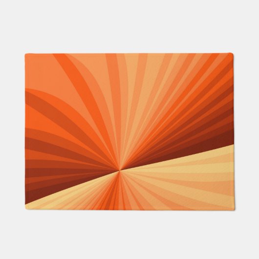 Moderne Abstracte Oranje Rode Vanille Grafische Fr Deurmat (Voorkant)