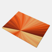 Moderne Abstracte Oranje Rode Vanille Grafische Fr Deurmat (Schuin)