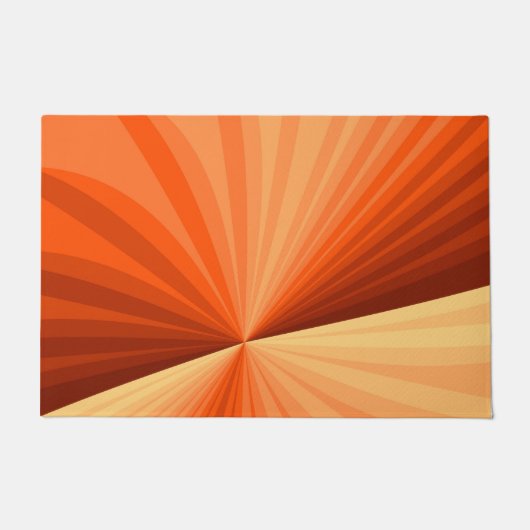 Moderne Abstracte Oranje Rode Vanille Grafische Fr Deurmat (Voorkant)