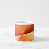 Moderne Abstracte Oranje Rode Vanille Grafische Fr Espresso Kop (Voorkant)