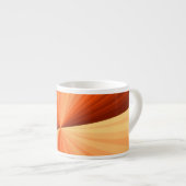 Moderne Abstracte Oranje Rode Vanille Grafische Fr Espresso Kop (Voorkant rechts)