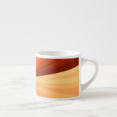 Moderne Abstracte Oranje Rode Vanille Grafische Fr Espresso Kop (Rechts)