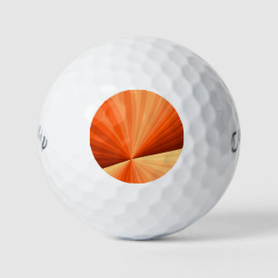Moderne Abstracte Oranje Rode Vanille Grafische Fr Golfballen