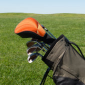 Moderne Abstracte Oranje Rode Vanille Grafische Fr Golfheadcover (Insitu)