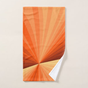 Moderne Abstracte Oranje Rode Vanille Grafische Fr Handdoek