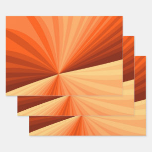 Moderne Abstracte Oranje Rode Vanille Grafische Fr Inpakpapier Vel