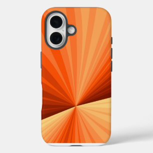 Moderne Abstracte Oranje Rode Vanille Grafische Fr iPhone 16 Hoesje