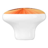 Moderne Abstracte Oranje Rode Vanille Grafische Fr Keramische Knop (Zijkant)