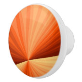 Moderne Abstracte Oranje Rode Vanille Grafische Fr Keramische Knop (Rechts)