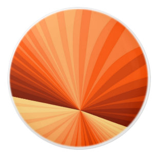 Moderne Abstracte Oranje Rode Vanille Grafische Fr Keramische Knop