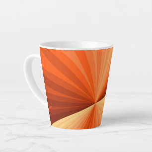 Moderne Abstracte Oranje Rode Vanille Grafische Fr Latte Mok