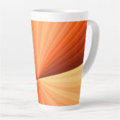 Moderne Abstracte Oranje Rode Vanille Grafische Fr Latte Mok (Rechterhoek)