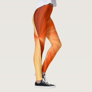 Moderne Abstracte Oranje Rode Vanille Grafische Fr Leggings