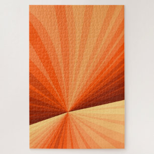 Moderne Abstracte Oranje Rode Vanille Grafische Fr Legpuzzel