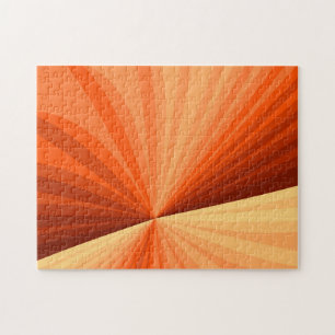 Moderne Abstracte Oranje Rode Vanille Grafische Fr Legpuzzel
