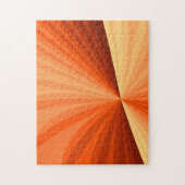 Moderne Abstracte Oranje Rode Vanille Grafische Fr Legpuzzel (Verticaal)