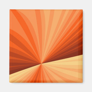 Moderne Abstracte Oranje Rode Vanille Grafische Fr Magneet