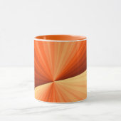 Moderne Abstracte Oranje Rode Vanille Grafische Fr Mok (Midden)