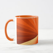 Moderne Abstracte Oranje Rode Vanille Grafische Fr Mok (Links)