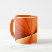 Moderne Abstracte Oranje Rode Vanille Grafische Fr Mok (Voorkant links)