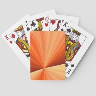 Moderne Abstracte Oranje Rode Vanille Grafische Fr Pokerkaarten