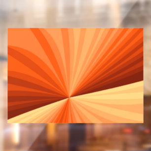 Moderne Abstracte Oranje Rode Vanille Grafische Fr Raamsticker