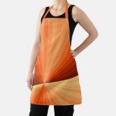 Moderne Abstracte Oranje Rode Vanille Grafische Fr Schort (Insitu)