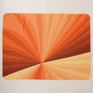 Moderne Abstracte Oranje Rode Vanille Grafische Fr Sherpa Deken