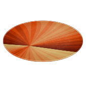 Moderne Abstracte Oranje Rode Vanille Grafische Fr Snijplank (Hoek)