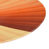 Moderne Abstracte Oranje Rode Vanille Grafische Fr Snijplank (Hoek)