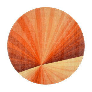 Moderne Abstracte Oranje Rode Vanille Grafische Fr Snijplank