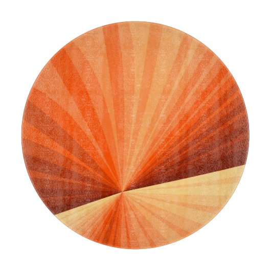 Moderne Abstracte Oranje Rode Vanille Grafische Fr Snijplank (Voorkant)