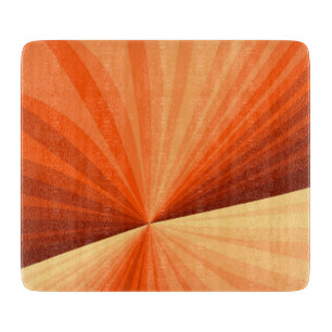 Moderne Abstracte Oranje Rode Vanille Grafische Fr Snijplank