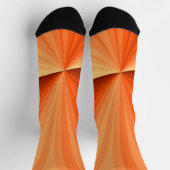 Moderne Abstracte Oranje Rode Vanille Grafische Fr Sokken (Top)