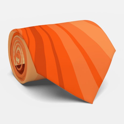 Moderne Abstracte Oranje Rode Vanille Grafische Fr Stropdas (Opgerold)