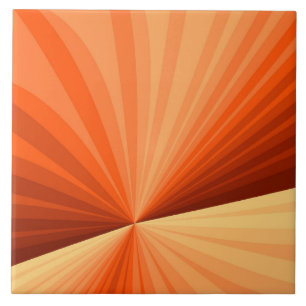 Moderne Abstracte Oranje Rode Vanille Grafische Fr Tegeltje