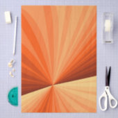 Moderne Abstracte Oranje Rode Vanille Grafische Fr Tissuepapier (Craft)