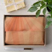 Moderne Abstracte Oranje Rode Vanille Grafische Fr Tissuepapier (Geschenk)