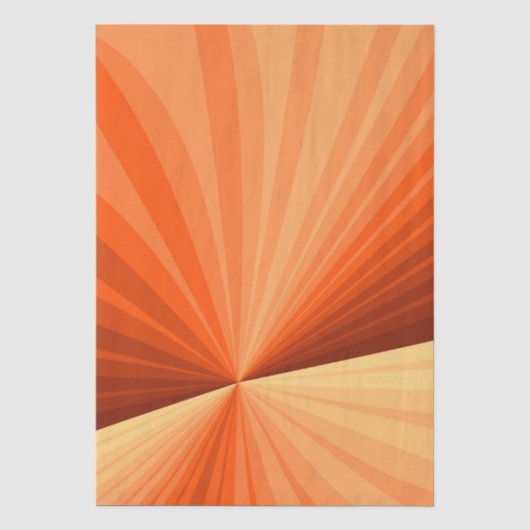 Moderne Abstracte Oranje Rode Vanille Grafische Fr Tissuepapier (Voorkant)
