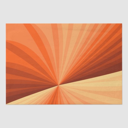 Moderne Abstracte Oranje Rode Vanille Grafische Fr Tissuepapier (Voorkant)