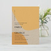 MODERNE ABSTRACTE ORANJE ROESTIGE 'WE HEBBEN HET K BEDANKKAART (Staand voorkant)