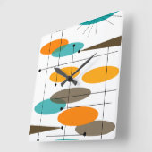 Moderne Abstracte ovalen uit de middeleeuwen Vierkante Klok (Hoek)