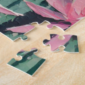 Moderne Abstracte paarden en vetplanten Legpuzzel (Zijkant)