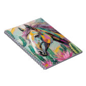 Moderne Abstracte paarden en vetplanten Notitieboek (Rechterzijde)