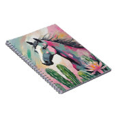 Moderne Abstracte paarden en vetplanten Notitieboek (Rechterzijde)