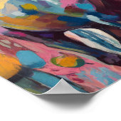 Moderne Abstracte paarden en vetplanten Poster (Hoek)